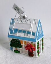 LOVE TO GARDEN? GREAT GIFT DETAILED, COLORFUL GREENHOUSE CHRISTMAS ORNAMENT NEW picture