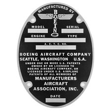 Reproduction B-17 Data Plate Unstamped Blank WWII Vintage Aviation  DPL-0101-US picture