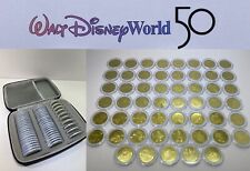 WDW Walt Disney World 50th Anniversary Commemorative Gold Medallion Coins Case picture