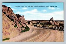 Badlands National Monument SD Entering Cedar Pass South Dakota Vintage Postcard picture
