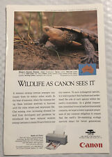 Vintage 1994 Canon Original Print Ad Full Page - Wildlife As Canon Sees It picture