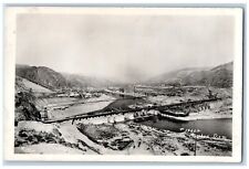 Coulee Dam Washington WA Postcard RPPC Photo Construction Scene 1938 Vintage picture