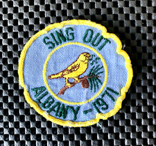 SING OUT ALBANY 1971 EMBROIDERED SEW ON ONLY PATCH BIRD SYMPHONY 3