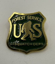 Forest Service Badge Sasquatch Department Shiled Metal Hat Lapel Tie Pin NEW picture