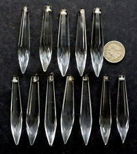 12 Antique CRYSTAL Faceted 3