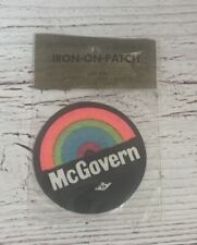 Vintage 1972 George McGovern Rainbow Patch in Original Package  picture