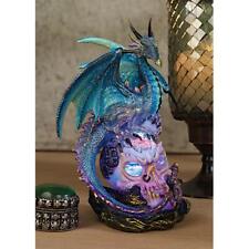 Gazing Skull Power of The Ice Dragon LED Light Pulsing Fantasy Gothic Sculpture picture