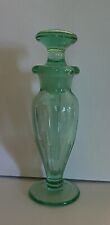 Vintage New Martinsville Depression Glass Green Perfume Bottle w/ Dauber picture