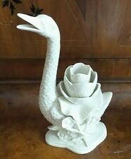 ANTIQUE FITZ AND FLOYD GOOSE CANDLE HOLDER 