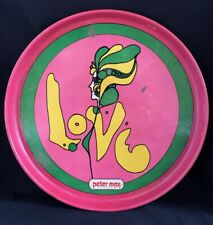 Vintage 1960’s PETER MAX Pop Art Pink LOVE Tray By Reese/Stein Co 13