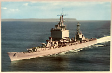 USS Long Beach CGN-9 World's First Nuclear Powered Surface Warship Postcard picture
