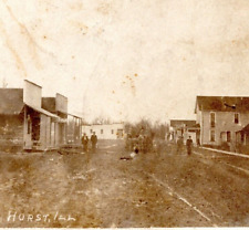 RPPC South Bush Avenue Street View Hurst Illinois IL 1908 DB Postcard DPO M14 picture