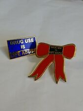 Drug Use Life Abuse Lapel Pins Orange County Sheriff Advisory Council Lot Of 2 picture