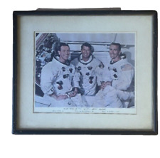 APOLLO 7 Crew Signed Photo - All 3 Crew Member Signatures - Framed picture