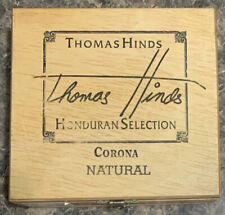THOMAS HINDS Honduran Selection Corona  NATURAL Wood Cigar Box Empty picture