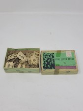 Vintage Ideal Letter Cards Educational School Learning Set w/ Box picture