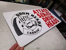 VTG Cannon Attack Series Drum Heads Heavyweight Metal Sign advertising picture