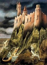 Oil painting Remedios-Varo-The-battle Remedios-Varo-The-battle landscape castle picture