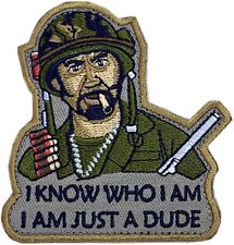 Just A Dude Tropic Thunder Inspired Patch [“Hook” Fastener - 3.0 inch -D7] picture