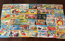 Big Lot of 50 Vintage Linen Funny Comic  Postcards~Various Topics- Unused--w705 picture