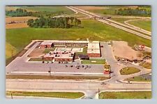 Fremont OH-Ohio, Aerial View Of Holiday Inn, Antique Vintage Souvenir Postcard picture