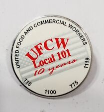 UFCW 10 Years Service Lapel Pin Local 101 United Food & Commercial Workers Union picture