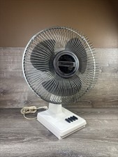 Vintage PANASONIC F-1209 5-Way Oscillation Fan Gray 12” picture