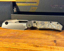 BESTECH NYRRDREKI BT2607D Titanium With Dark Matter Gold Fatcarbon M390 Blade picture