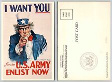 Vintage Postcard - Uncle Sam, I want you - US Army Enlist Now picture