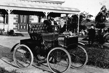 Dandenong Victoria 1908 - A man with a home-built car. There is a - Old Photo picture