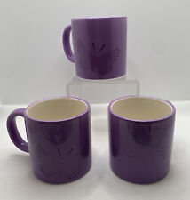 Purple Peace Coffee Mugs Speak Out Against Domestic Violence Set of 3 Avon picture