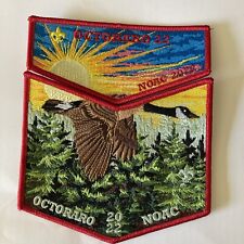 BSA 2022 NOAC 2 Piece OA Flap Lodge Octoraro 22 Red Border Chester County picture