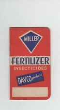 1937 Vintage Miller Davco Products Fertilizer Note Pad Davidson Chemical Co V7 picture