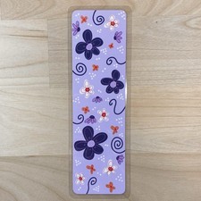Whimsical Flowers Illustrated Laminated Bookmark for Book Lovers, Bookworm Gifts picture