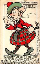 Scottish Man in Kilt, Drinking Humor 1906 Postcard picture