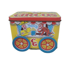 Curious George's Rolling Circus Tin Coin Bank by Schylling Vintage Circa 1995 picture