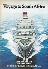 Union Castle Safmarine Voyage to South Africa Brochure circa mid 1970's picture