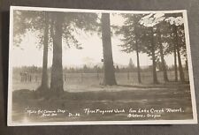 The Three Fingers Jack Lake Creek Resort  Sisters Oregon Real Photo Postcard O24 picture