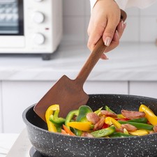 Wooden Spatula for Nonstick Cookware Heat Resistant Cooking Utensil 1pc picture