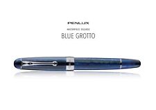 Penlux Masterpiece Delgado Fountain Pen in Blue Grotto - Fine Point - NEW picture