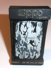 1980's Camo Style Zippo With Original Plastic Case picture