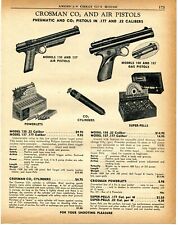 1956 Print Ad of Crosman CO2 & Air Pistol Pellet Gun Models 130 137 150 157 picture