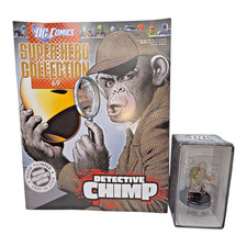 Eaglemoss DC Superhero Collection #69 Lead DETECTIVE CHIMP figure And Comic Book picture