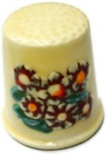 Vintage Large Thimble Porcelain Floral Design picture