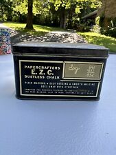 Vintage E. Z. C. Dustless Chalk Tin W/ Chalk The Papercrafters Inc. 1950’s picture