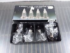Empress Salt and Pepper set of 4 Crystal Silver plated set of 4 Godinger picture