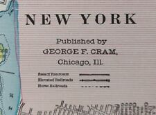 Vintage 1903 NEW YORK CITY NY Map 14