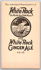 White Rock Table Water Ginger Ale Salesman's Postcard VGC Scarce c1930s UX27 picture