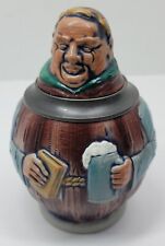 Vtg Antique Gerz Priest Friar Monk Figural Lidded Bar Beer Stein Germany Rare picture