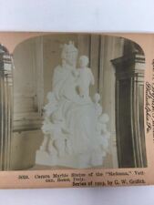 c. 1903 The Madonna Statue Rome Italy Stereoview Card International Stereograph picture